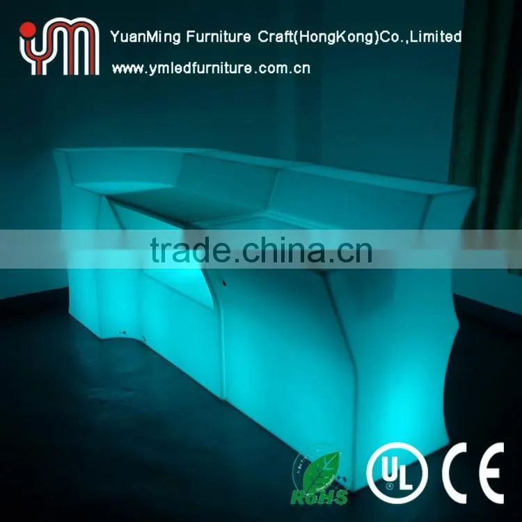 Sectional Wave Shape Bar Table/Illuminated Led Table/Light Up Led Bar Table