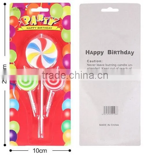 Colourful Lollipop Happy Birthday Candle for Children