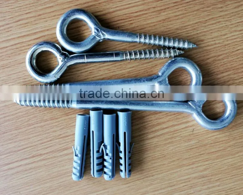 Steel eye screw hook