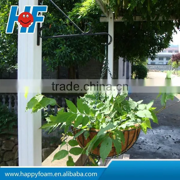 flower hanging basket planter with coconut