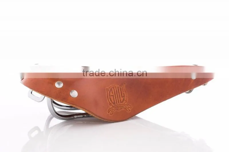 High Quality Cow Leather Bicycle Bike Saddle