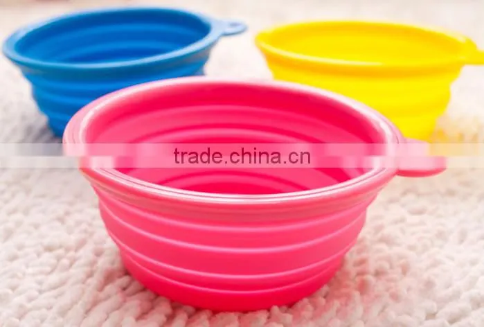 silicone plastic Pet Bowl with lid,Silicone Dog Food Bowl,silicone pet Cat feeding Bowl