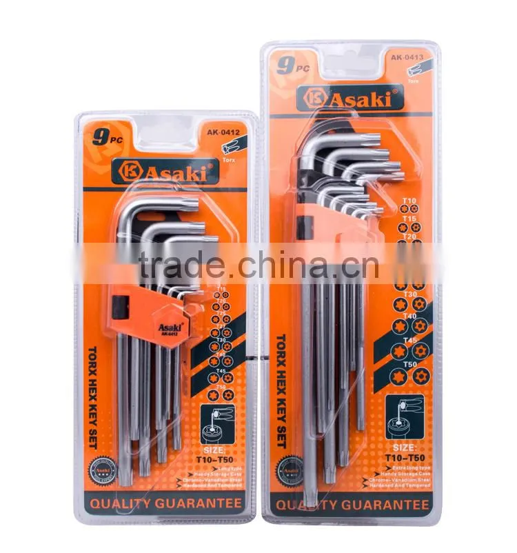 AK-0412 chrome steel torx titanium hex wrench