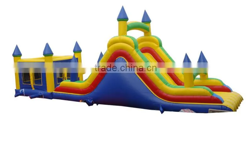 colorful inflatable bouncer castle with slide/inflatable pirate bounce house for kids