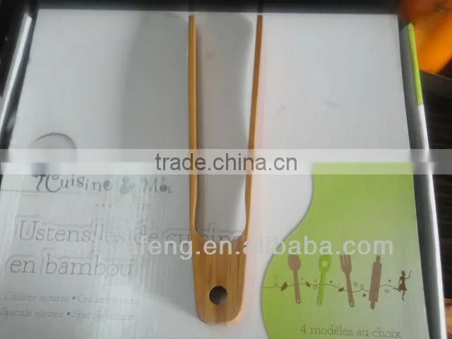2017 new design bamboo bread tong