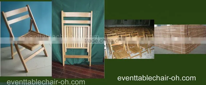 hot sale white beech wood folding chair
