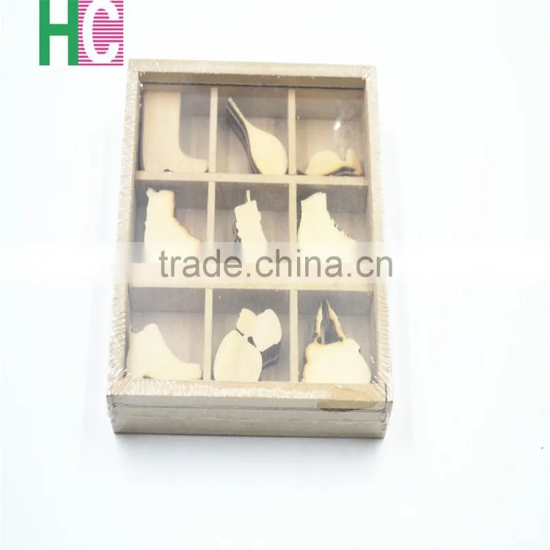 2016 art craft new design Christmas Present wooden stamps snow wood animal piece