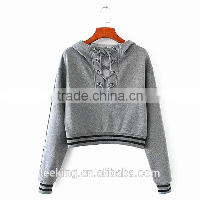 ladies fashion sexy crop top hoodies