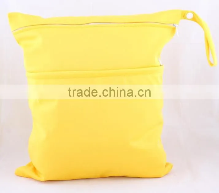 washable and reusable double pocket cloth nappy baby wetbag