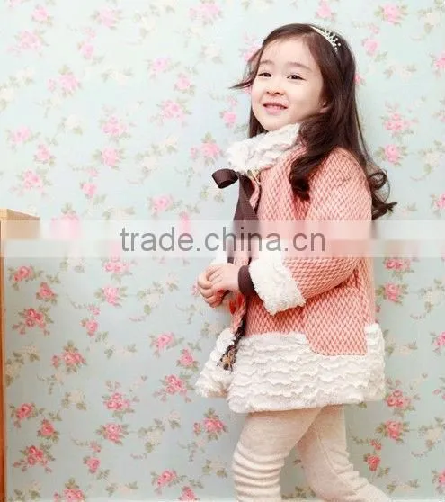 Hot Sale Winter Baby Girls Velvet Dress Elegant Coats For Girls