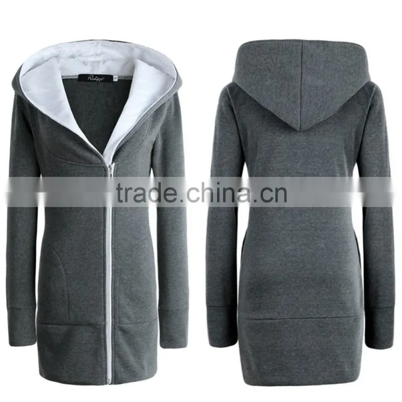 2016 Women's Winter Slim Hooded Coats Fur Collar Cotton Warm Long Coat Jacket Outwear Top