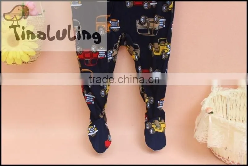 TinaLuLing Dinosaur Pajamas Fashion 100% cotton Boys One Piece Jumpsuits