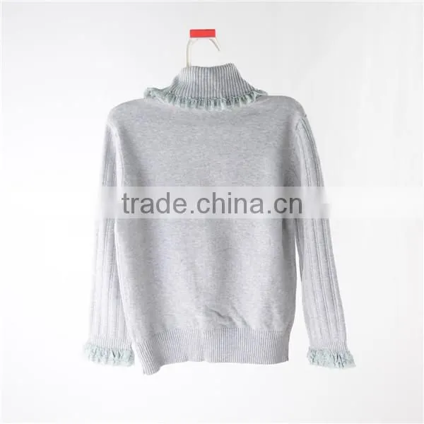 Child girls' turtleneck long sleeve pullover sweater