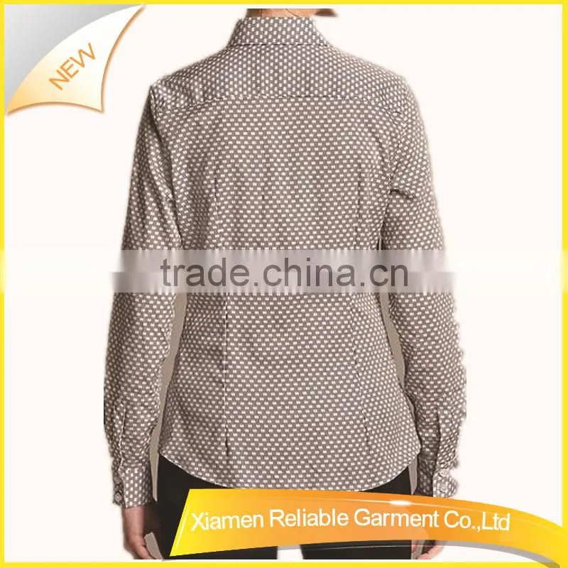Dot women slim casual long sleeve shirt