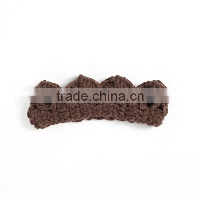 Hot Sale Lovely Baby Photo Props Knitted Handmade Newborn Crown Photography Headwear for Kids