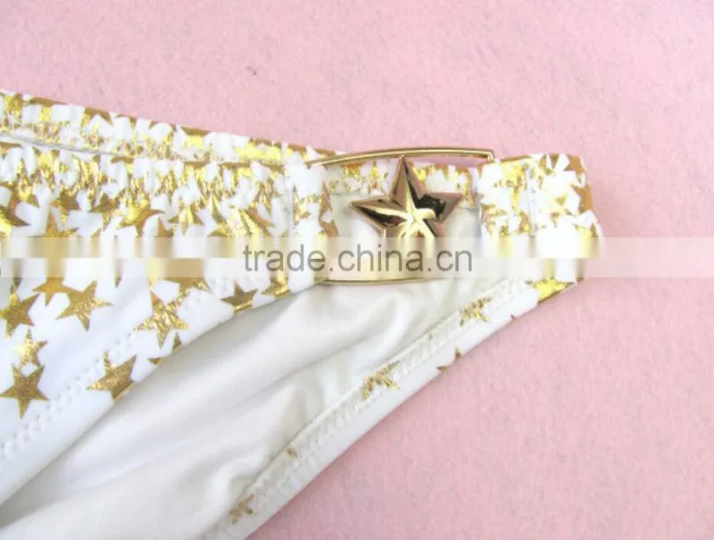 M866 dingyang fashion sexy latest metal five star split bikini swimwear