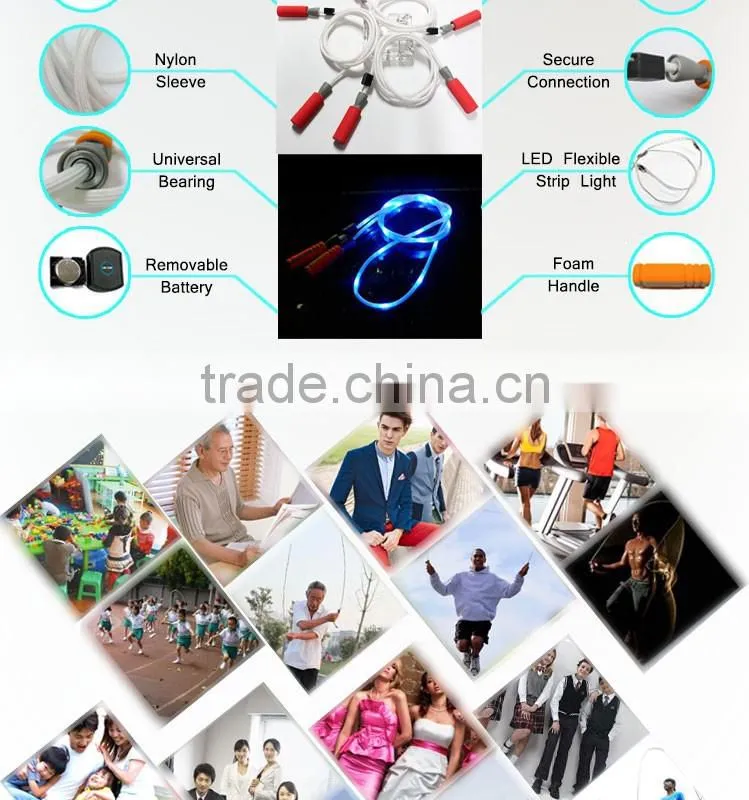 LED cool flashing light up jump rope china wholesale