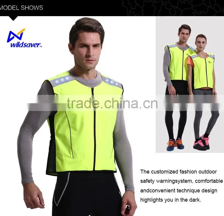 2016 LED reflective green camping & hiking shirts
