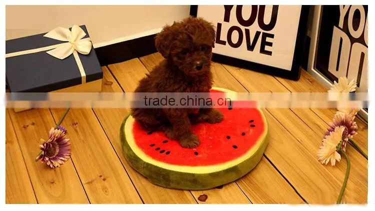 R1929H Hot selling Summer Fruit Round Pet Cushion Cat Dog Mat Pet Pad Bed