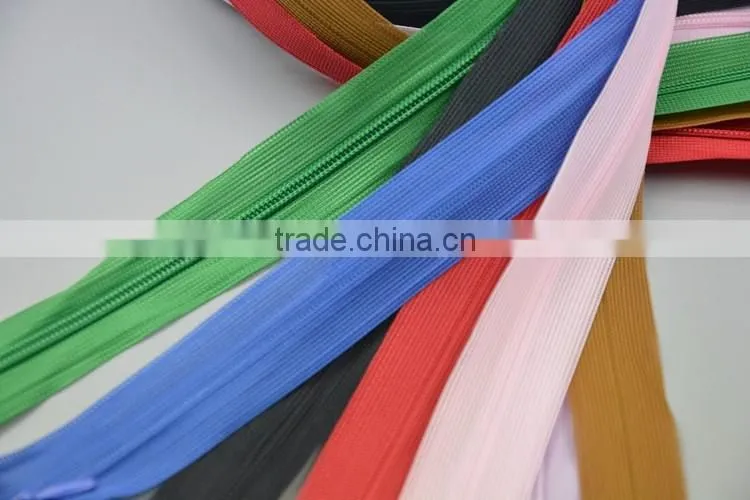No.#3 60 cm Colorful Nylon Zipper Lace Tape Water Drop Puller Invisible Zipper