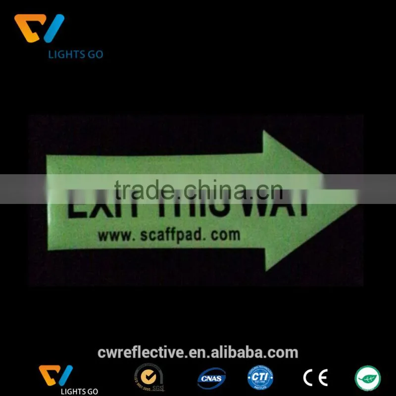 China manufacturer hot selling glow in the dark luminous tape,photoluminescent vinyl film