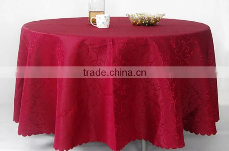 Wholesale Cheap Round Polyester Table Cloth For Wedding