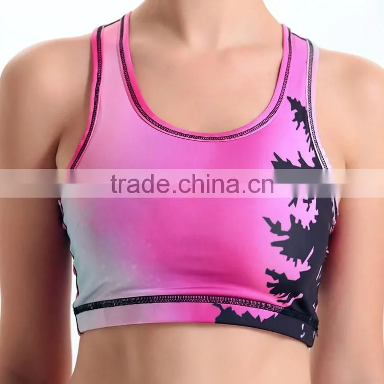 Women's High Impact Workout Racerback Yoga Gym Fitness Exercise Vest Sports Bra