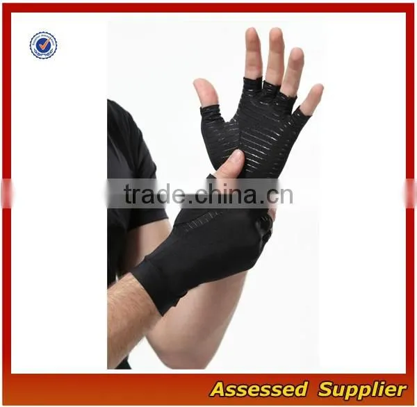 FXS093/ Custom hot selling copper compression arthritis gloves