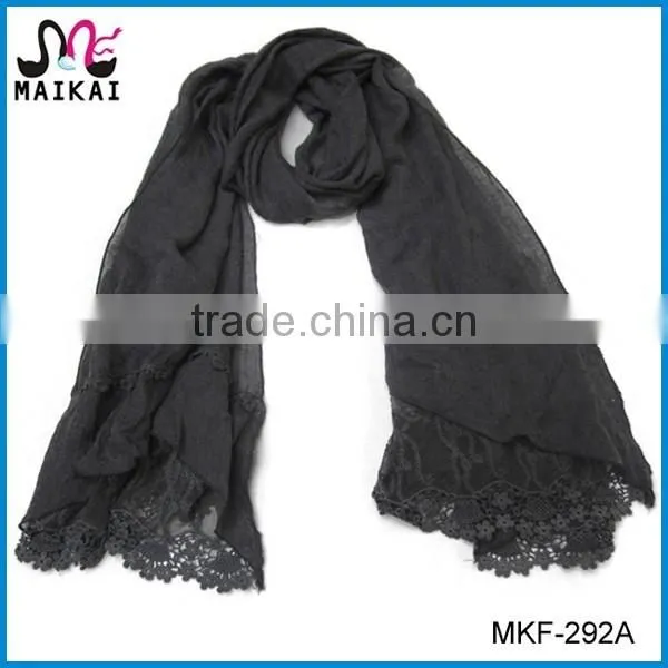 Wholesale new design fashion lady lace scarf 2017