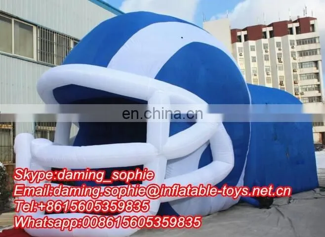 Customized inflatable helmet sports tunnel for sale