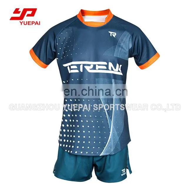 Digital sublimation printing Quick dry Rugby uniforms with Custom logos