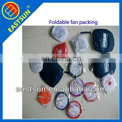 Hot selling customized printing summer foldable fan 190T polyester fan