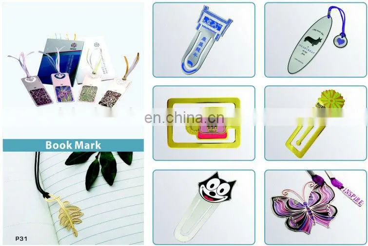 Round Special Metal Bookmark with tassel:
