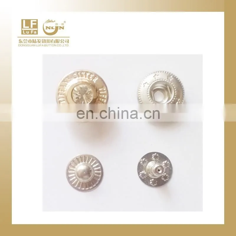 copper metal spring snap button for men's jacket