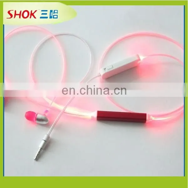 2015 LED fashion cool Flashing Earphone /MP3 Earphone for teenagers