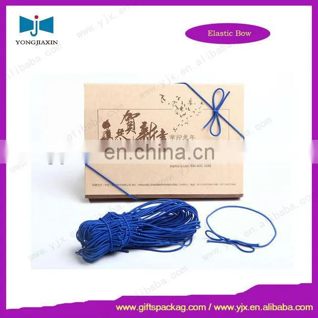 Shiny metallic elastic bow for box,note book packing