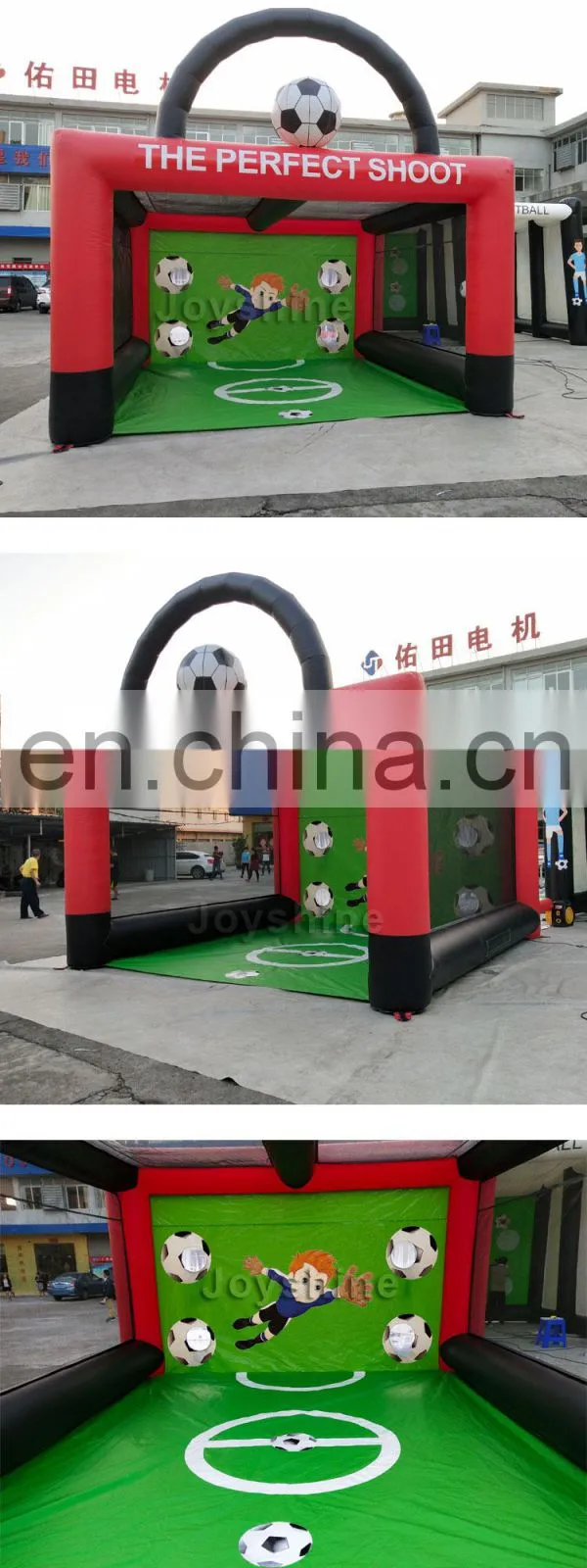 Just Fun Soccer Shootout Game Portable Inflatable Football Shooting Target Post Gate Inflatable Football Goal For Sale