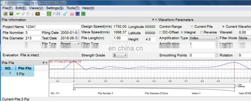 High Quality Hot Sale Sonic Echo PIT Pile Integrity Testing