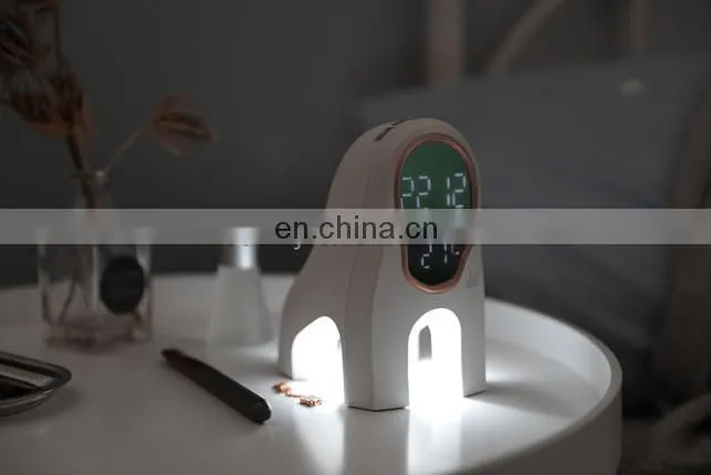 Pretty cute kids usb charging alarm clock smart music digital alarm clock with night lamps