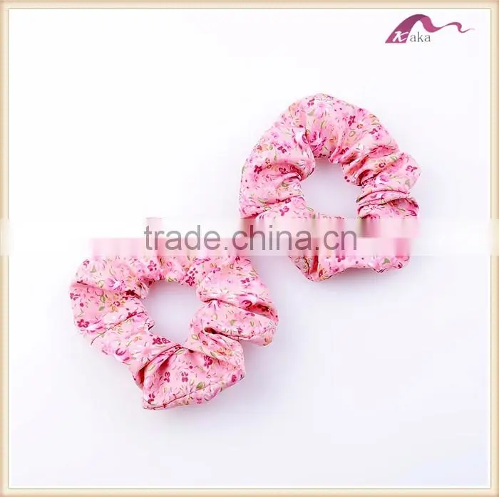 Girls Print Flower Scrunchies For Hair Accessories