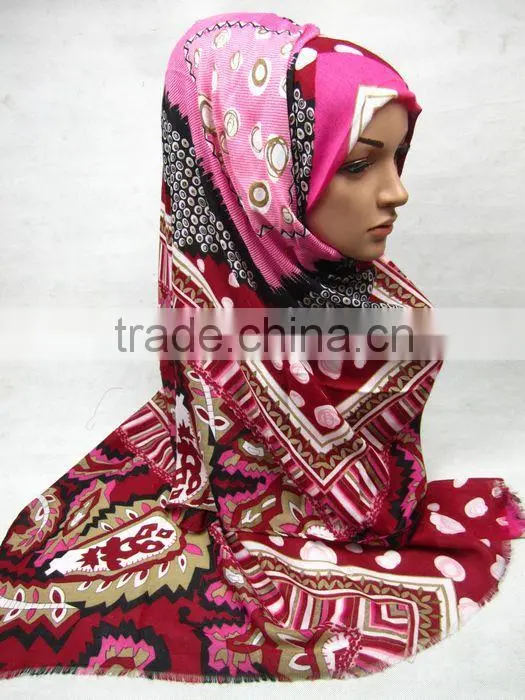 S779 Hot Sale big size Cotton Twill muslim headScarf arabic long scarf