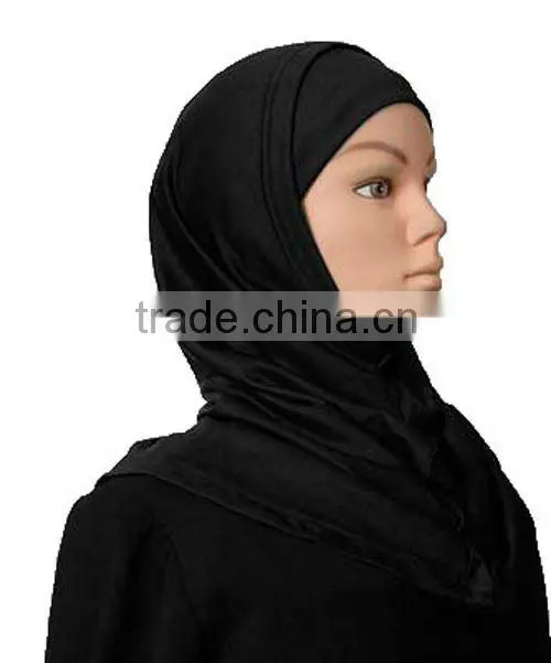 A446 Clearance Maroon SOLID COLOR TWO PIECES COTTON ISLAM HEADWEAR,MUSLIM HIJAB
