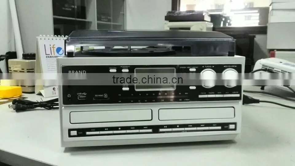 ALL IN ONE TURNTABLE WITH MULTIPLE AUDIO RECORDS /DOUBULE CD RECORD PLAYER/ CD ENCODING TURNTABLE/HIGH END CHOICE
