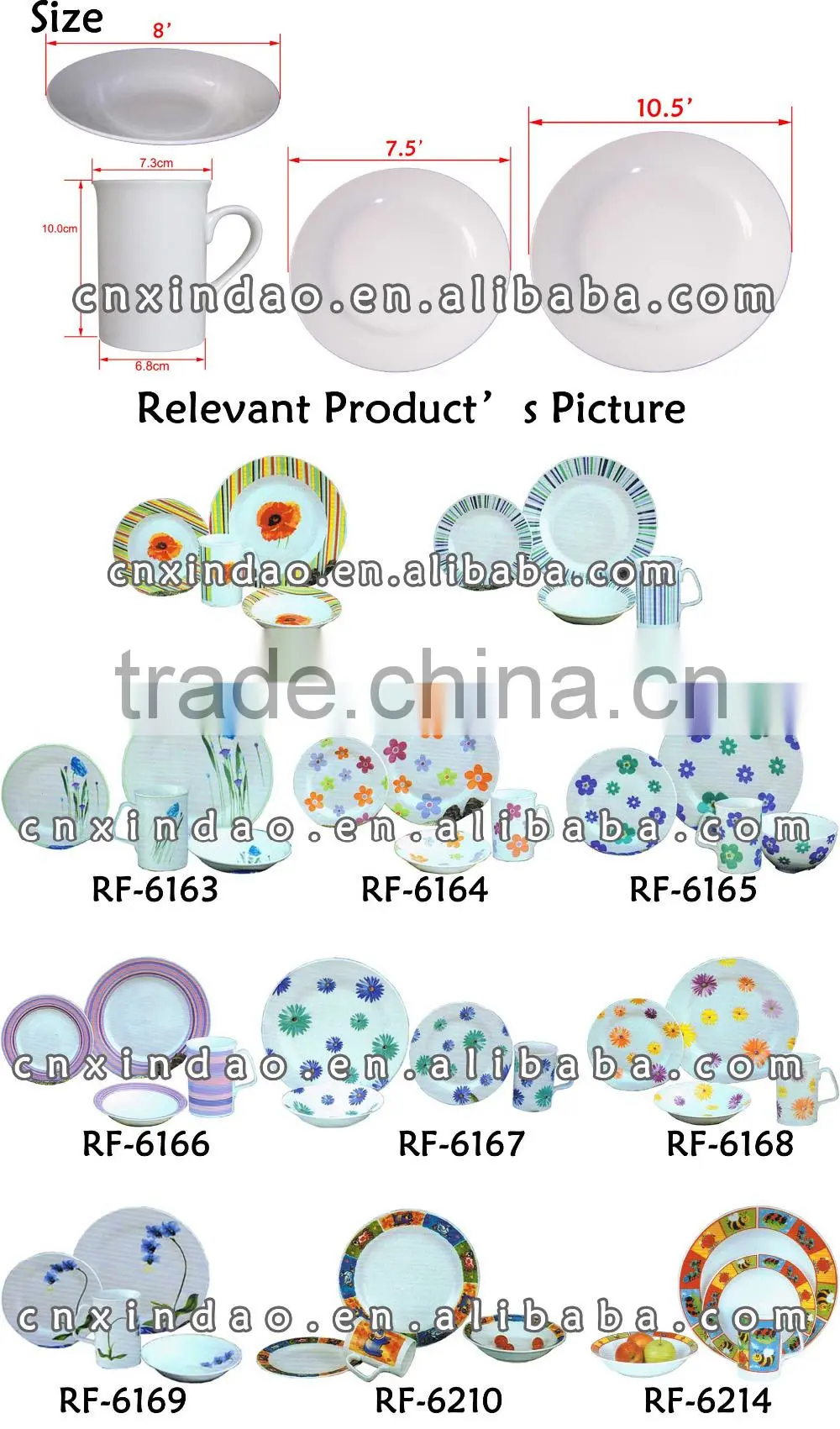 Hot Sale Round Shape Good Quality Promotional Porcelain Children's Dinner Set for Tableware