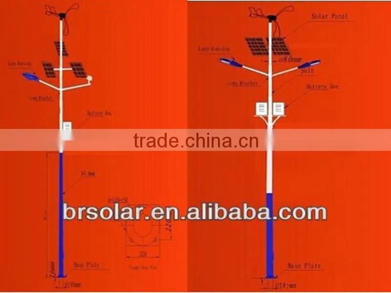 made-in-china led street light solar and wind powered