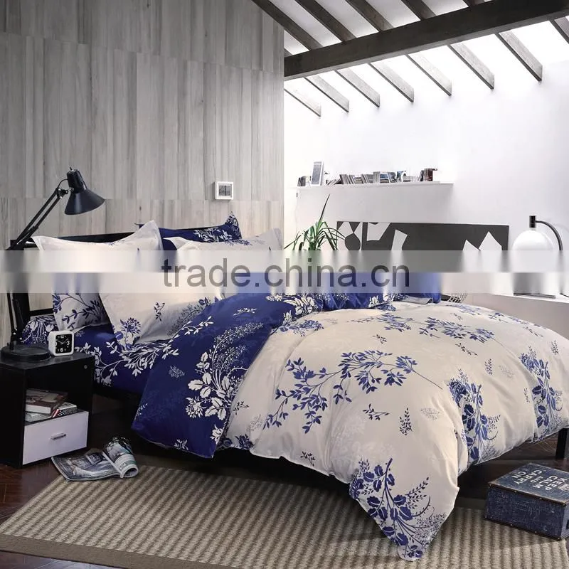 2015 new product cheap luxury 100%cotton sheet sets trees printed comforter set China textile