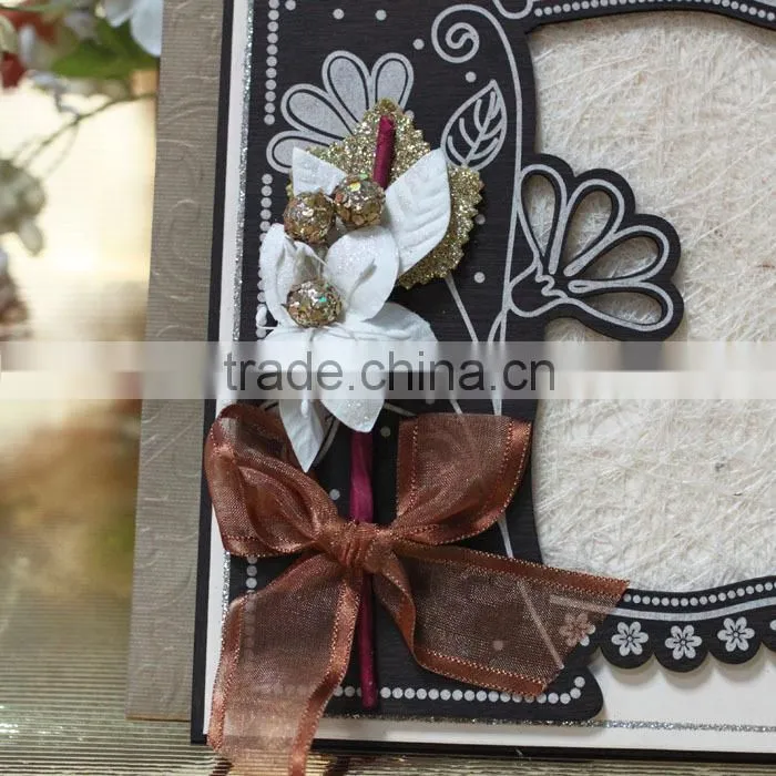 Kraft Paper Handbag Luxury Wooden Wedding Card Invitation