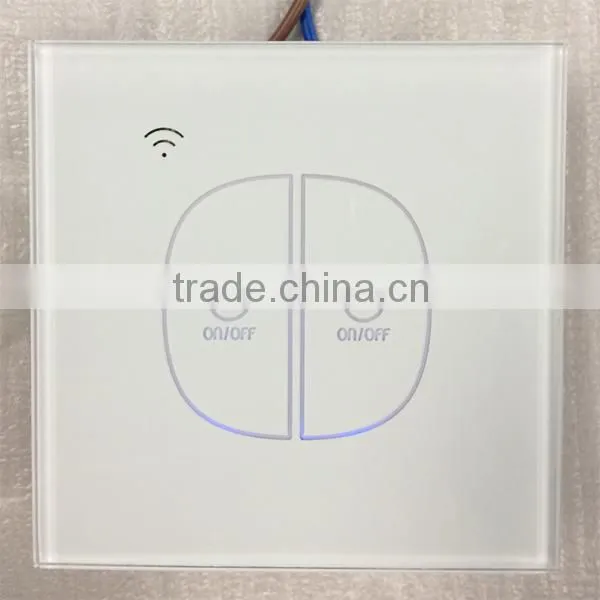 Smart Home Device, Home Automation system, tempered glass Live and Neutral wiring WiFi light switch