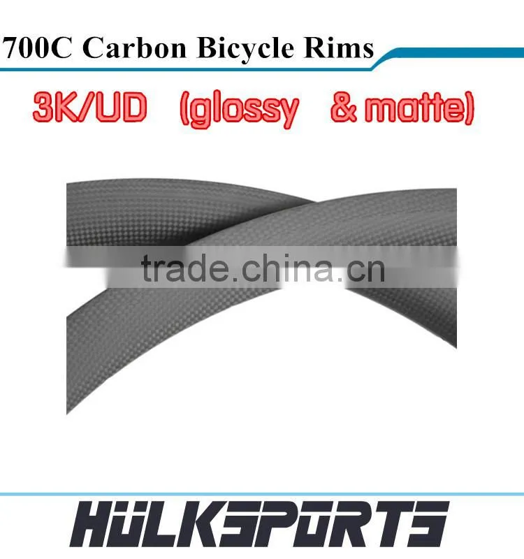 700c full carbon clincher road bicycle rims Chinese carbon rim 38mm clincher carbon bike rim