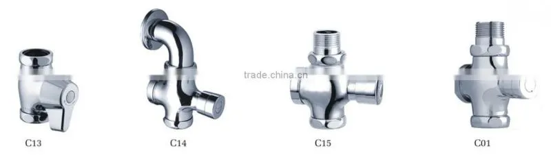 Toilet tank fitting time-lapse flush valve